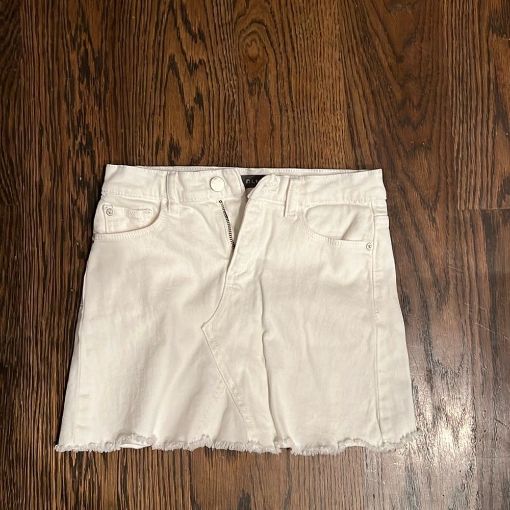 DL 1961 White Denim Skirt